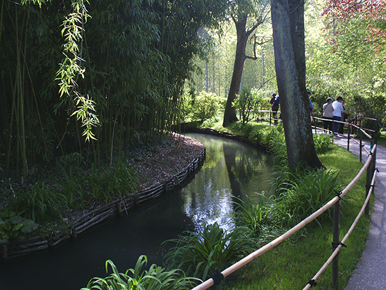 photograph of path in Monet's water garden, Giverny, France, by John Hulsey